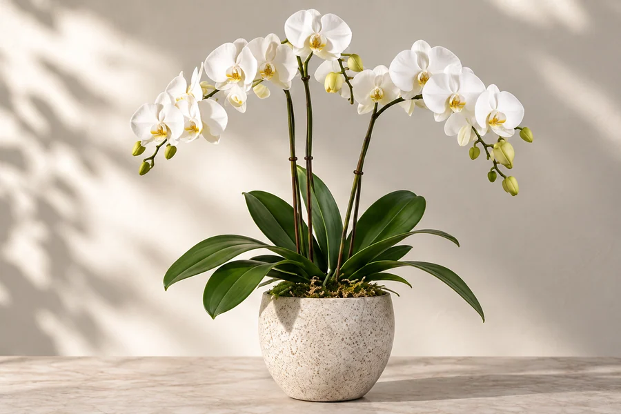 Orquídea blanca, fotografía ilustrativa